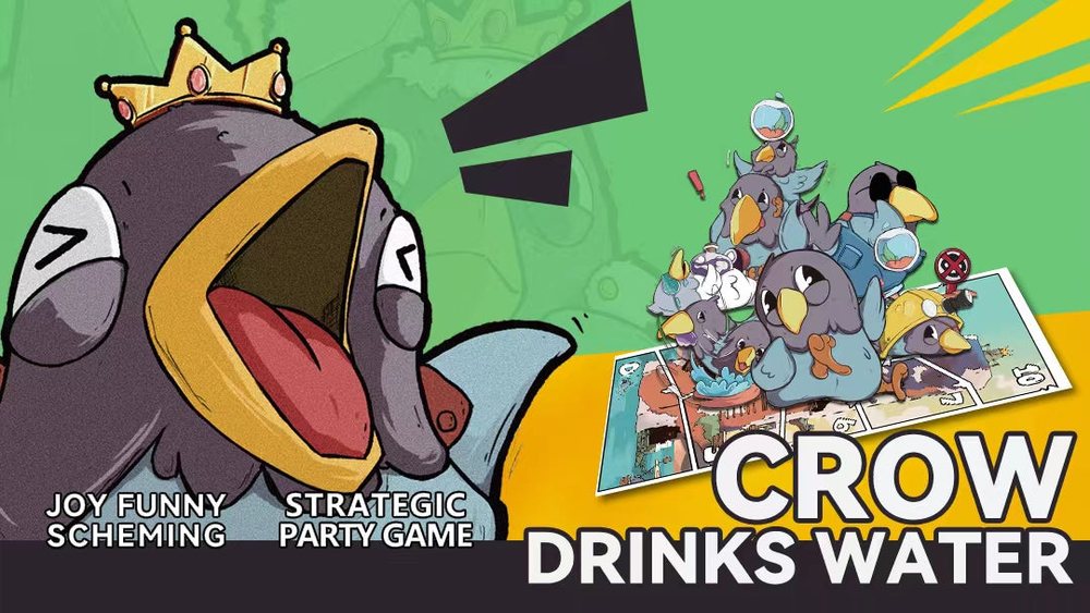 Crow Drinks Water cards laid out